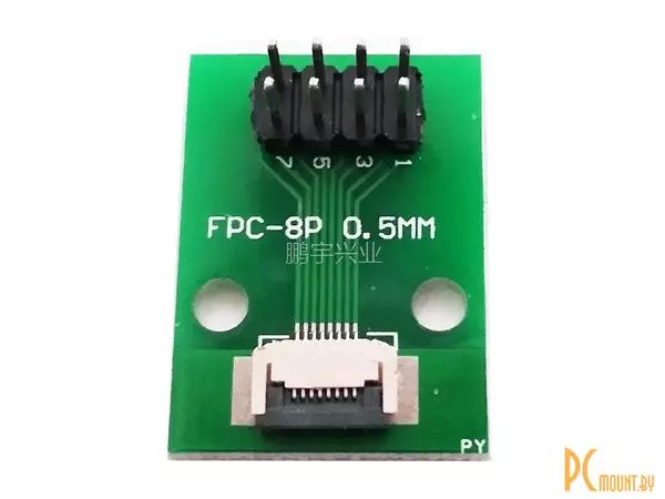 FFC/FPC-8P-0.5 Макетная плата переходник FFC 8pin шаг 0.5мм на DIP 2.54 прямые пины